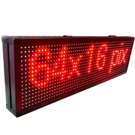 67x20 CM Interior, Firma Luminoasa bec LED, Reclama programabila wireless wi-fi (64x16 pixeli LED p10) - Img 6