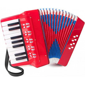 Acordeon 8 basi, 17 clape, Pentru copii - initiere, invatat, 23 x 23 x 10 cm - Img 6