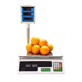 Cantar electronic 10g - 40 Kg cu brat, taraba piata marfa fructe legume, Acumulator, Afisaj digital - Img 2