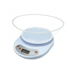 Cantar electronic de bucatarie 5KG, Cantar digital de precizie cu bol, Baterii