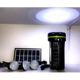 Kit solar, Lanterna 10W LED + 3xBec + Panou, Boxa Bluetooth, PowerBank 9000mAh, GD-2000A - Img 5