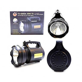 Lanterna LED TD-6000 30W, Lumina puternica, Faza lunga-scurta, Acumulator - Img 3