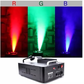 Masina fum usor de podea 3000W, 24 x LED RGB, Pompa spray efecte ceata/fog cu jet vertical/orizontal, dansul mirilor - Img 7