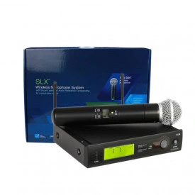 Microfon Beta58 SLX 2-4 Semiprofesional Wireless Receiver UHF, Buton On/Off/Mute