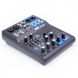 Mixer audio pasiv 4 canale, Mini consola DJ Bluetooth portabila, Egalizator, Display, Conexiune la PC - USB 2.0, 99 efecte digitale - Img 4