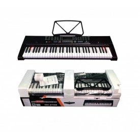 Orga electronica MK-2108 61 clape luminoase LED + Stativ + Microfon + Casti Bluetooth, USB, 255 Ritmuri - Img 5