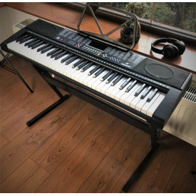 Orga electronica MK-2108 + Stativ reglabil + Scaun pian, 61 Clape ghidate LED, taste luminoase 5 octave, 255 Timbre, USB - Img 4