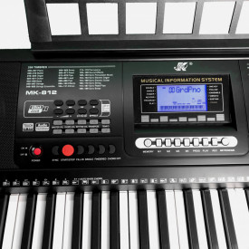 Orga electronica MK-812 + Suport dublu X, 61 Clape Touch-Sensitive, USB, 600 timbre, Reglaj Pitch Bend si Vibrato - Img 6
