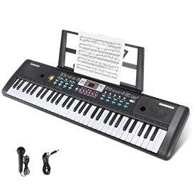 Orga electronica pentru copii (de joaca) 61 clape + Microfon, MQ-6112, 67x20CM, 16 timbre - Img 1