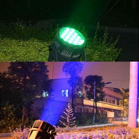 PAR-LED 54 Becuri RGB, Proiector lumini exterior IP65 pentru iluminat arhitectural, DMX - Img 4