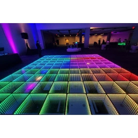 Podea luminoasa disco LED 50x50cm 64 becuri RGB, 3D Dance floor - Img 3