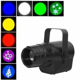 Proiector lumini LED Logo RGBW 40W, Zoom, 5 canale DMX, 5 culori si 3 forme - Img 1