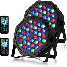 Set 2 bucati PAR LED 36 Becuri (1W), Telecomanda, Proiector lumini scena disco club party strobo