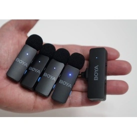 Set 4 lavaliere wireless ultra-compacte BOYA, Microfoane tip lavaliera fara fir - Img 4