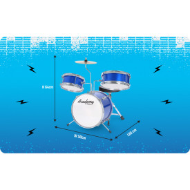 Set tobe pentru copii, Initiere si invatat, Mini Drum Set 65 x 64 x 50 cm - Img 3
