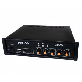 Statie audio, Amplificator boxe de linie 50W RMS 4-16Ω 70-120V, USB, Radio FM - Img 3