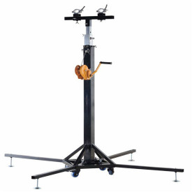 Stativ schela lumini truss crank 175-400CM cu manivela, Suport traversa pliabil, 4 segmente, Roti, Teu, 2 catuse - Img 1