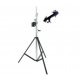 Suport trepied macara traversa schela lumini 175 - 400CM 85KG, Stativ cu manivela + Teu cu 2 catuse