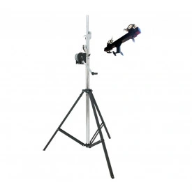 Suport trepied macara traversa schela lumini 175 - 400CM 85KG, Stativ cu manivela + Teu cu 2 catuse