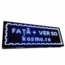 100x40 CM (F+V) Reclama firma luminoasa exterior dublu afisaj, Programabila APP (96x32 pixeli LED P10) - Img 5
