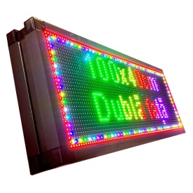 100x40 CM (F+V) Reclama luminoasa LED programabila telefon Fata+Verso (96x32 pixeli P10 RGB) Afisaj firma - Img 4