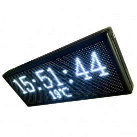 100x40 CM Senzor temperatura, Reclama firma luminoasa LED Programabila wi-fi (96x32 pixeli LED P10) - Img 4