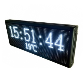 100x40 CM Senzor temperatura, Reclama firma luminoasa LED Programabila wi-fi (96x32 pixeli LED P10) - Img 1