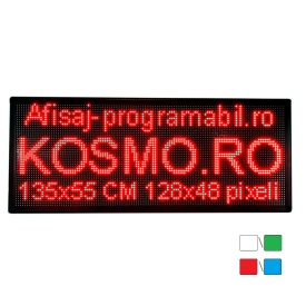 135x55 CM Firma reclama luminoasa LED Programabila APP telefon (128x48 pixeli LED P10), - Img 2