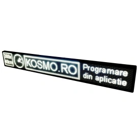 300x40 CM Firma luminoasa reclama LED exterior programabila (288x32 pixeli LED P10) - Img 5