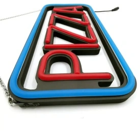 50x25 CM Semn luminos tip neon LED, Panou geam PIZZA, Firma reclama LED, alimentare 220V - Img 3