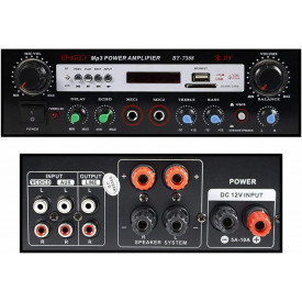 Amplificator 50W cu Bluetooth BT-7388 Teli, USB, Delay, Echo - Img 3