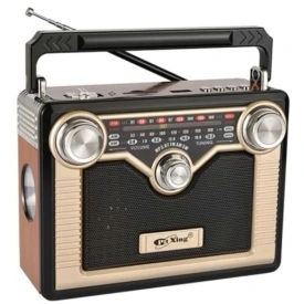 Aparat radio portabil, Acumulator integrat, Lanterna 3W LED, USB, FM AM - Img 4