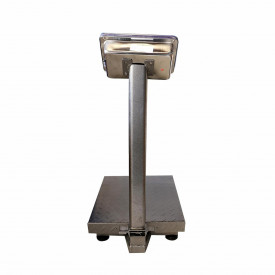 Cantar electronic 50g - 500KG Butoane taste inox, Platan metalic rezistent piata marfa, Platforma 60x45cm, Brat pliabil - Img 2