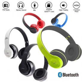 Casti cu acumulator si Bluetooth P47, Cablu jack inclus, Radio - Img 2