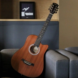 Chitara Acustica pentru Invatat 97Cm 38Inch, 6 Corzi Metalice, Amatori, Incepatori - Img 7