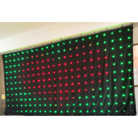Cortina DJ BOOTH LED 3x2 m 176 becuri color 300x200cm - Img 2