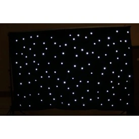 Cortina DJ pentru scena 400x200 CM cu becuri LED albe, Sursa, Modul DMX, Lumini petrecere evenimente - Img 2