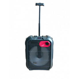 Difuzor de petrecere, Boxa activa tip troller 12", Lumini LED, Microfon Party Karaoke - Img 1