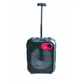 Difuzor de petrecere, Boxa activa tip troller 12", Lumini LED, Microfon Party Karaoke