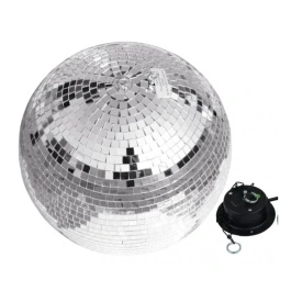 Glob disco oglinzi cu motor, Rotativ, Diametru 20 / 30 / 40 / 60 cm, Silver mirror disco ball, club dans pub petrecere eveniment