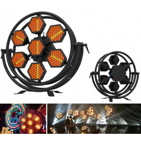 Lampa RETRO Disco 7 x 30W LED 2200K, Dimabila, DMX, Strobo 25/sec, Senzor sunet, Vintage LED Lamp - Img 4