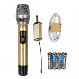 Microfon UHF Wirelesss cu Display WG-100, Receiver jack 6.3mm - Img 4