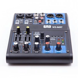 Mixer audio pasiv 4 canale, Mini consola DJ Bluetooth portabila, Egalizator, Display, Conexiune la PC - USB 2.0, 99 efecte digitale - Img 5