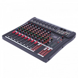 Mixer profesional pasiv audio 8 canale neamplificat, Consola DJ Club Bluetooth USB, Phantom 48V - Img 8