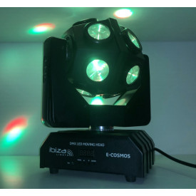 Moving head 12x10W LED RGBW Glob rotativ lumini scena 4in1, DMX, Ibiza E-cosmos - Img 5