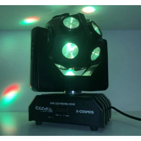 Moving head 12x10W LED RGBW Glob rotativ lumini scena 4in1, DMX, Ibiza E-cosmos - Img 5