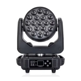 Moving Head WASH 18 x 10W becuri LED RGB FullColor, Proiector LED Scena Eveniment Club Party - Img 2