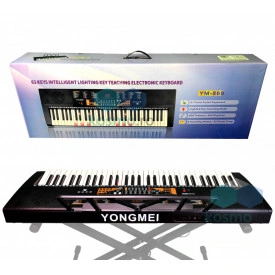 Orga electronica cu tastatura iluminata YM-869, 61 Clape LED pentru invatat, 600 Timbre, Pian incepatori - Img 2
