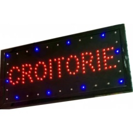 Panou semn luminos `CROITORIE` Reclama luminoasa LED, 50x20cm