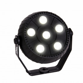 PAR LED Mini 6 x 3W RGB, Proiector lumini party multicolor, Senzor sunet - Img 3